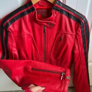 Genuine Italian Leather moto style jacket
